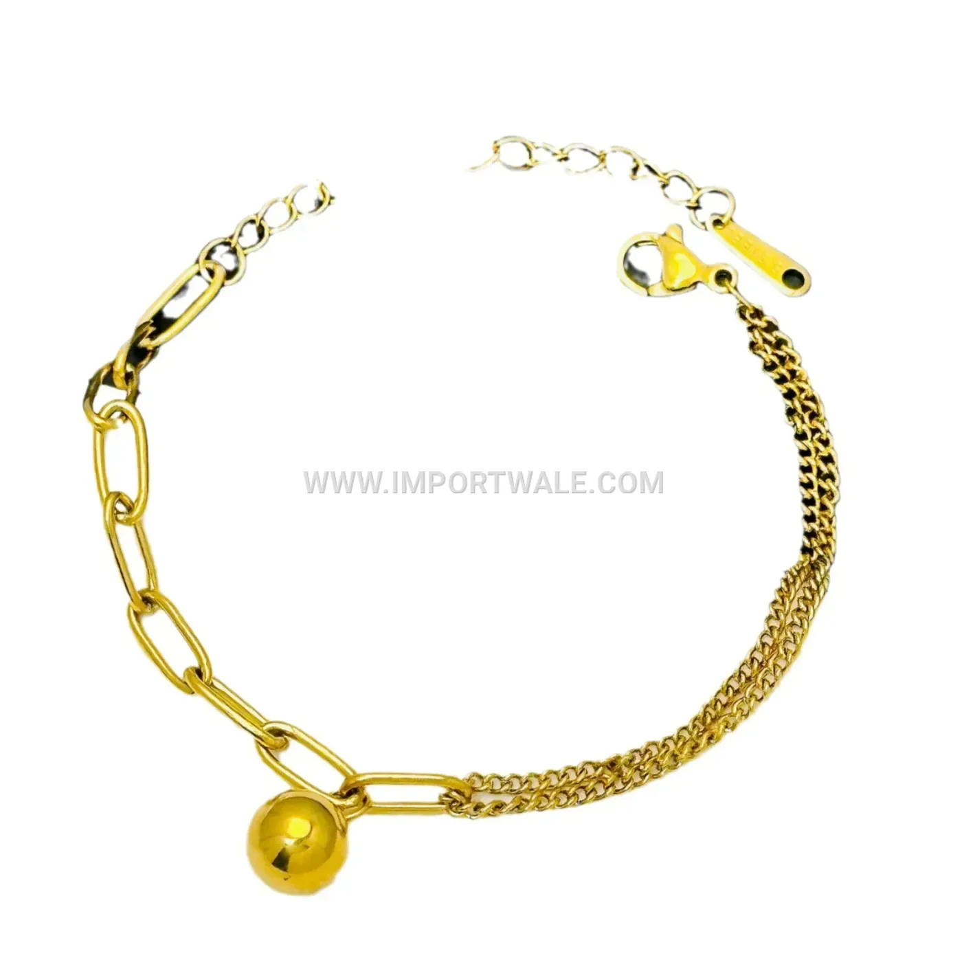 18K Gold Plated Mini Bead Anti Tarnish Stainless Steel Anklet
