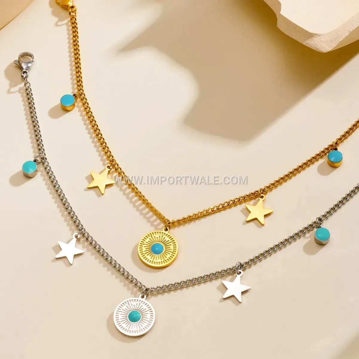 Bohemian Star Moon Stainless Steel Premium Anklet Anti Tarnish