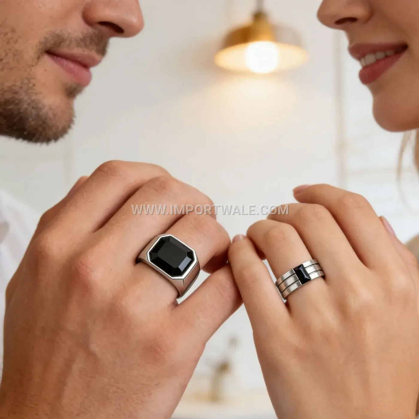 Laser Engraved Cross Stainless Steel Minimalist Band Ring