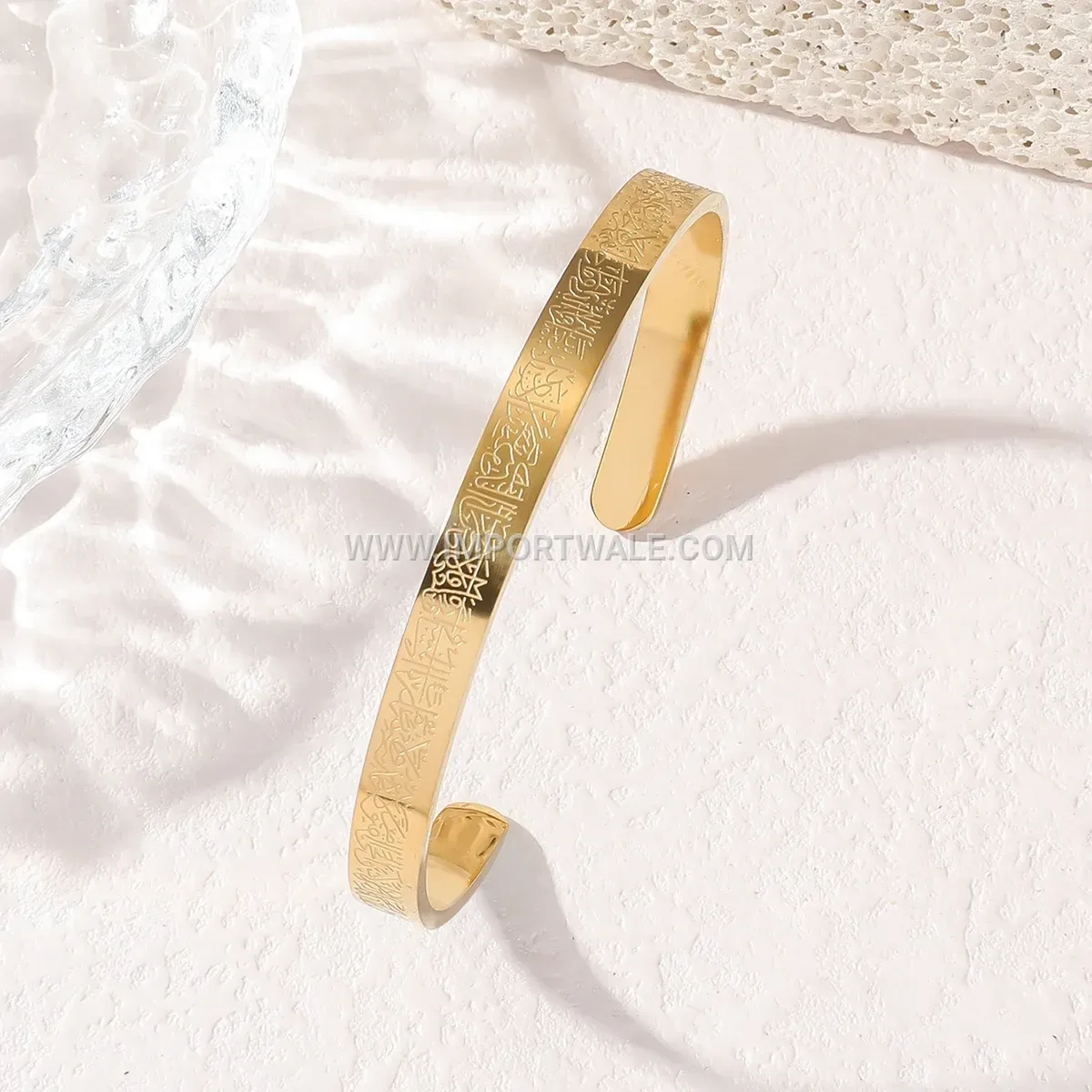 18K Gold Plated Stainless Steel Arabic Symbol Jewelry Collection