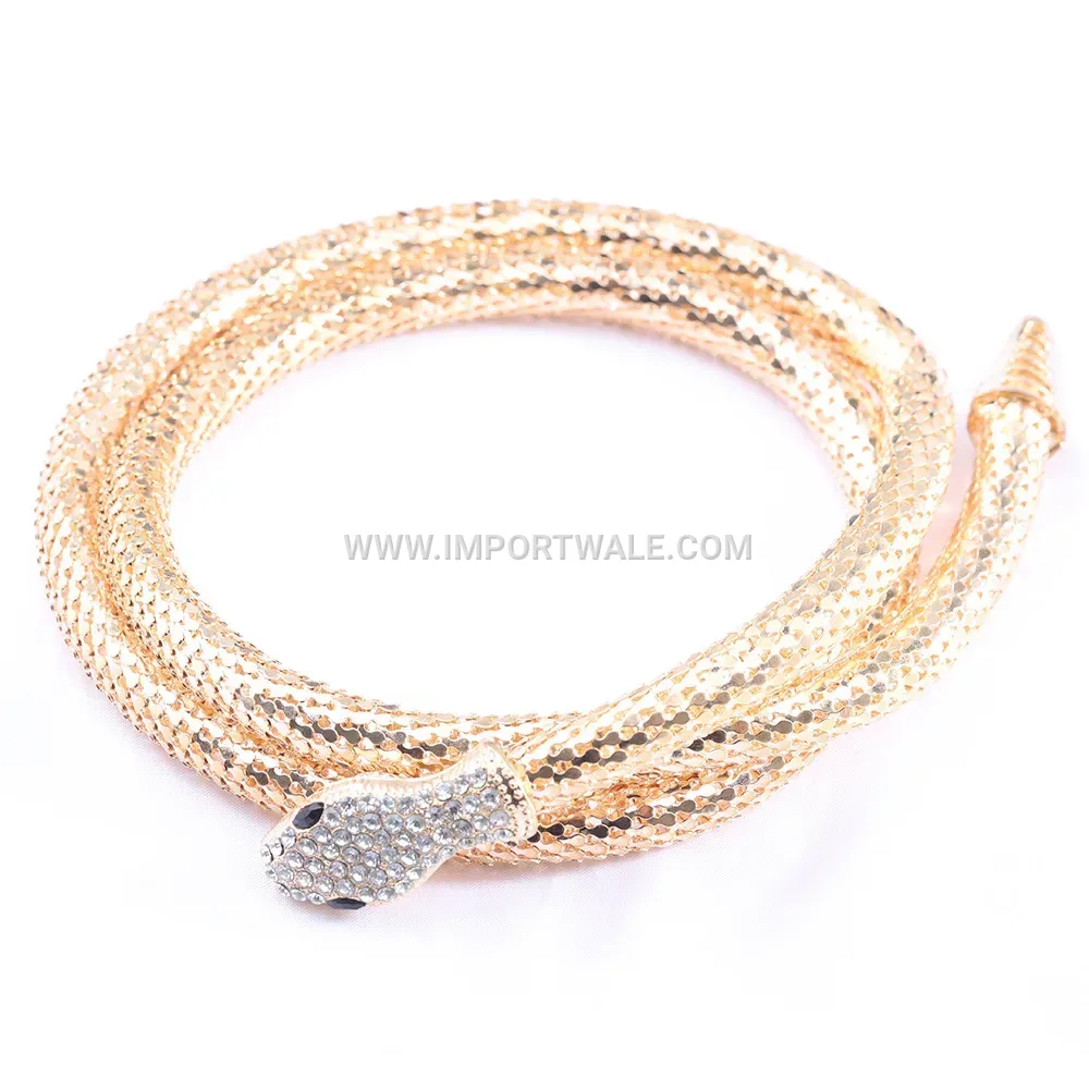 Pave Crystal Snake Choker Necklace with Magnetic Clasp