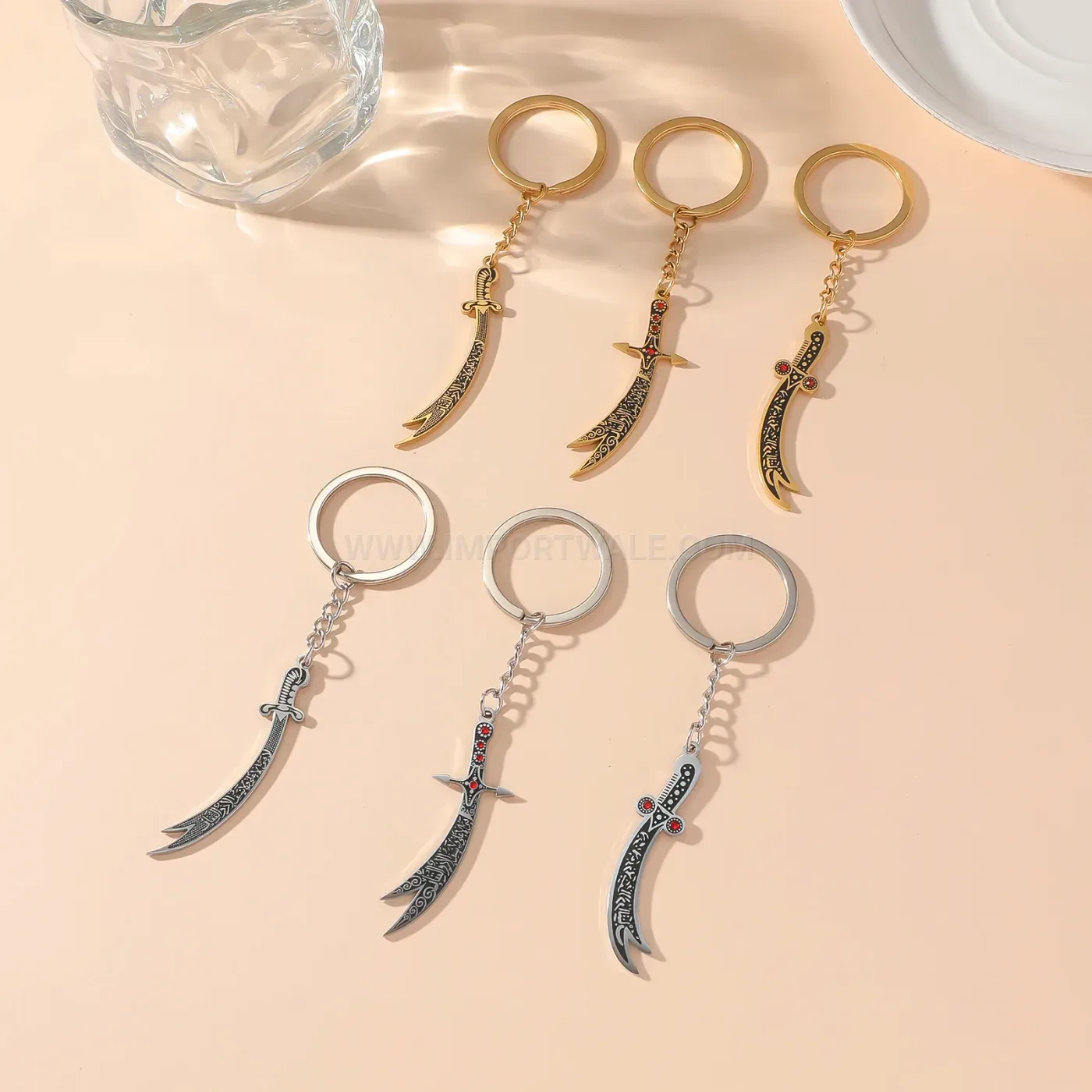 Stainless Steel Zulfiqar Sword Pendant Islamic Keychain