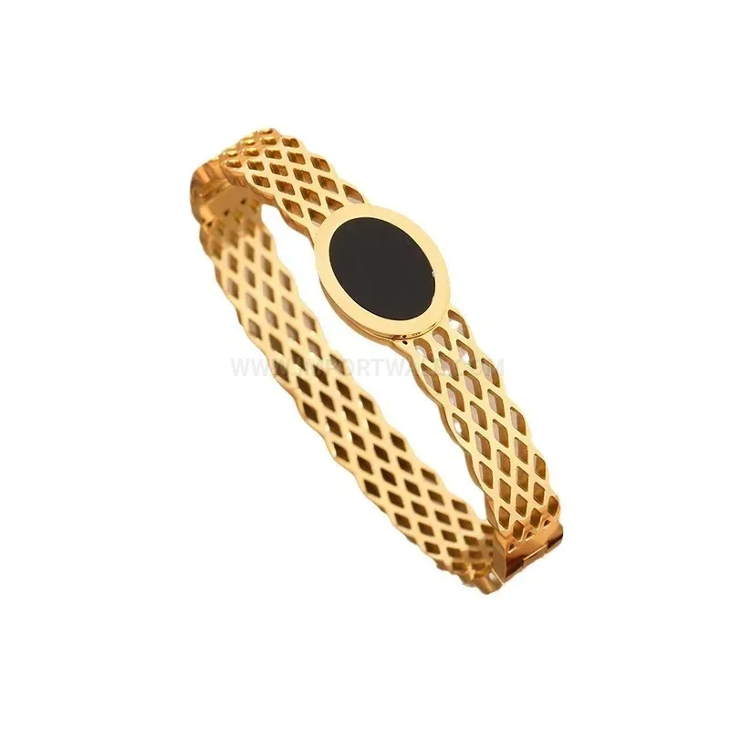 Cutout Roman Medallion Titanium Steel Bangle