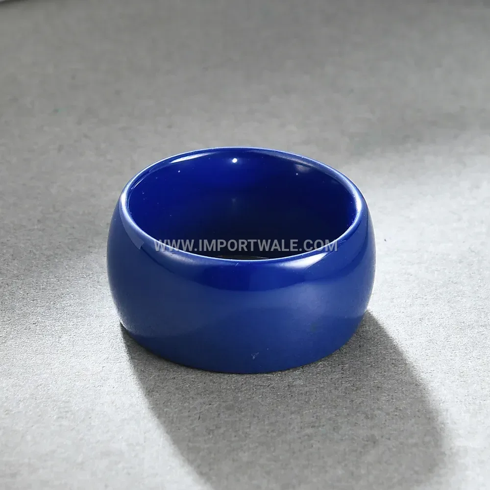 Wide Statement Ceramic Unisex Band Ring