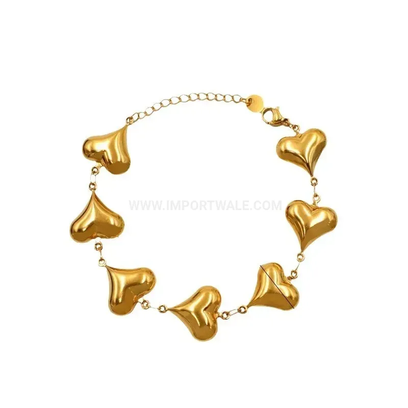 Stylish Chic Titanium Steel Heart Charm Statement Jewelry