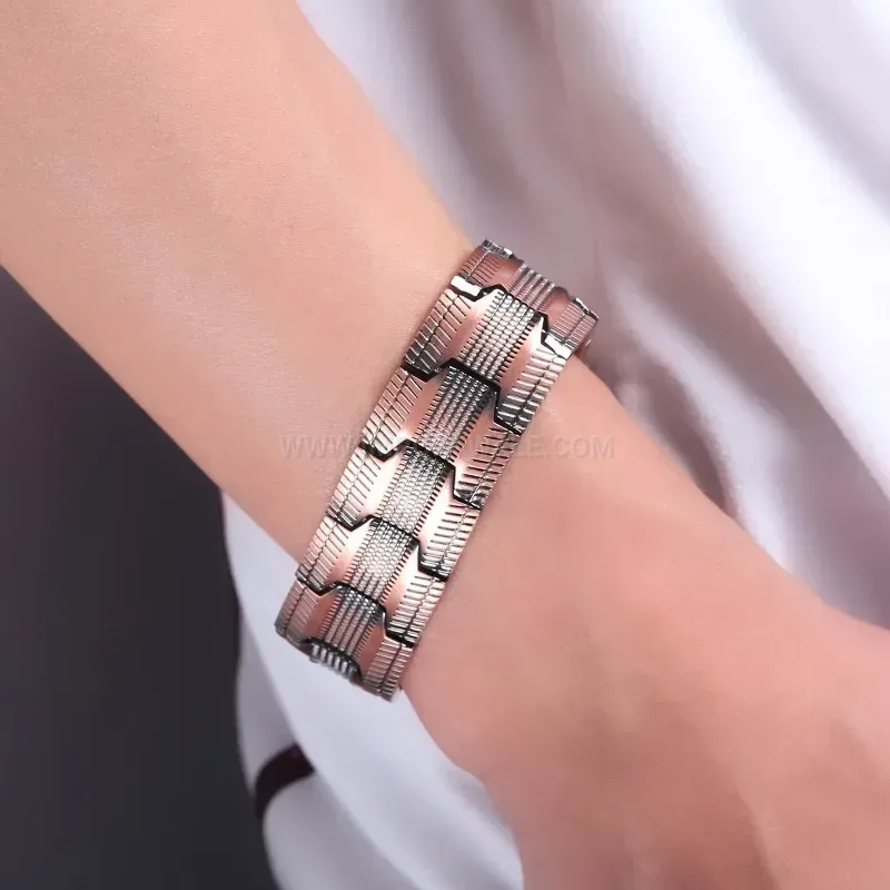 Classic Vintage Pure Copper Tire Tread Bio Magnetic Bracelet