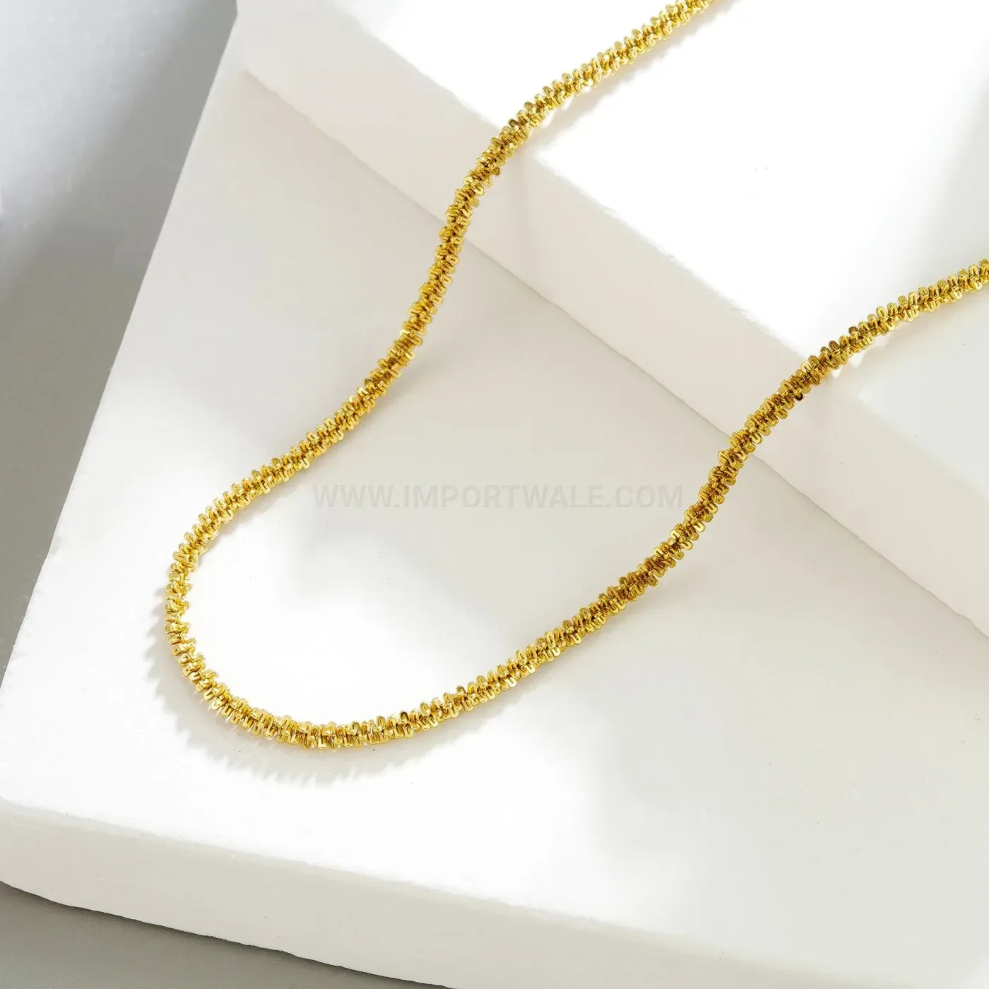 Designer Twisted Rope Chain Stainless Steel Starry Sky Pendant Necklace