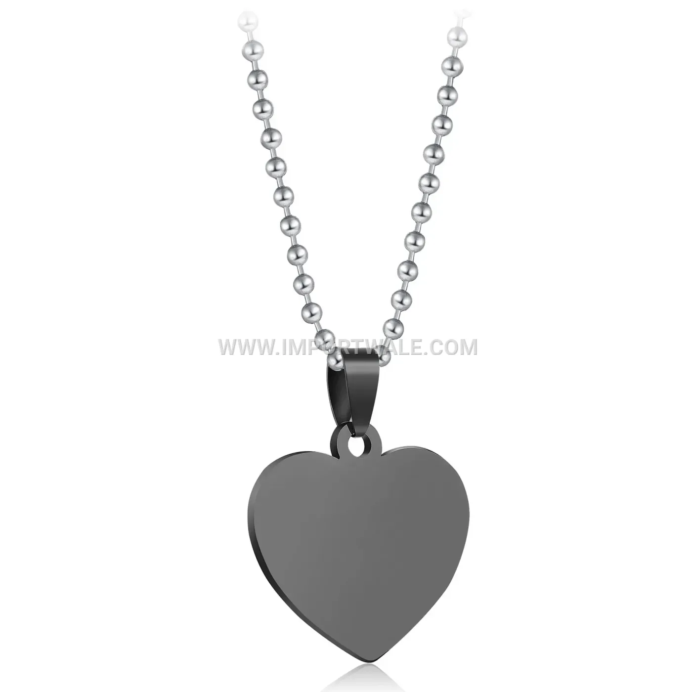 Stainless Steel Minimalist Blank Dog Tag Pendant Necklace