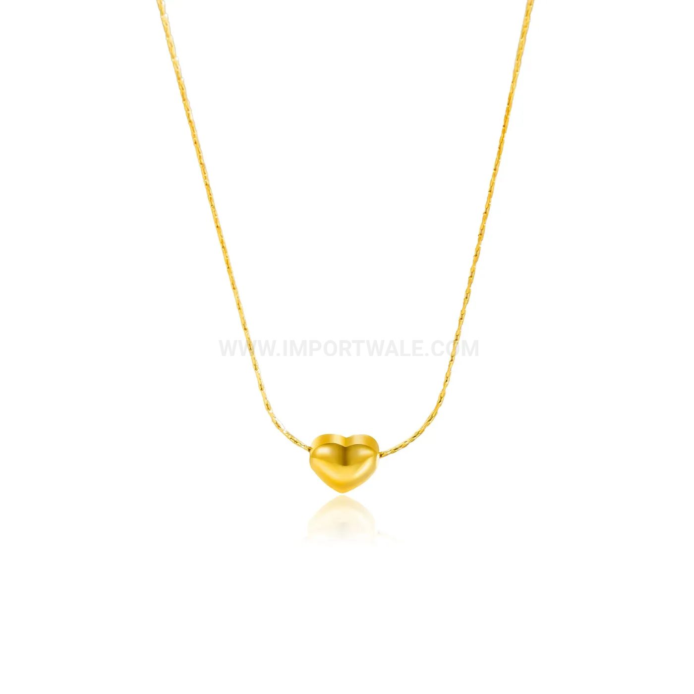Dainty Heart Pendant Titanium Steel Short Necklace
