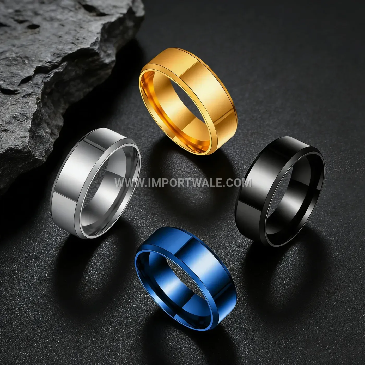 Polished 8mm Stainless Steel Band Ring