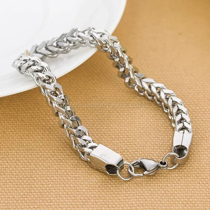 Double Layer Keel Chain Stainless Steel Bracelet