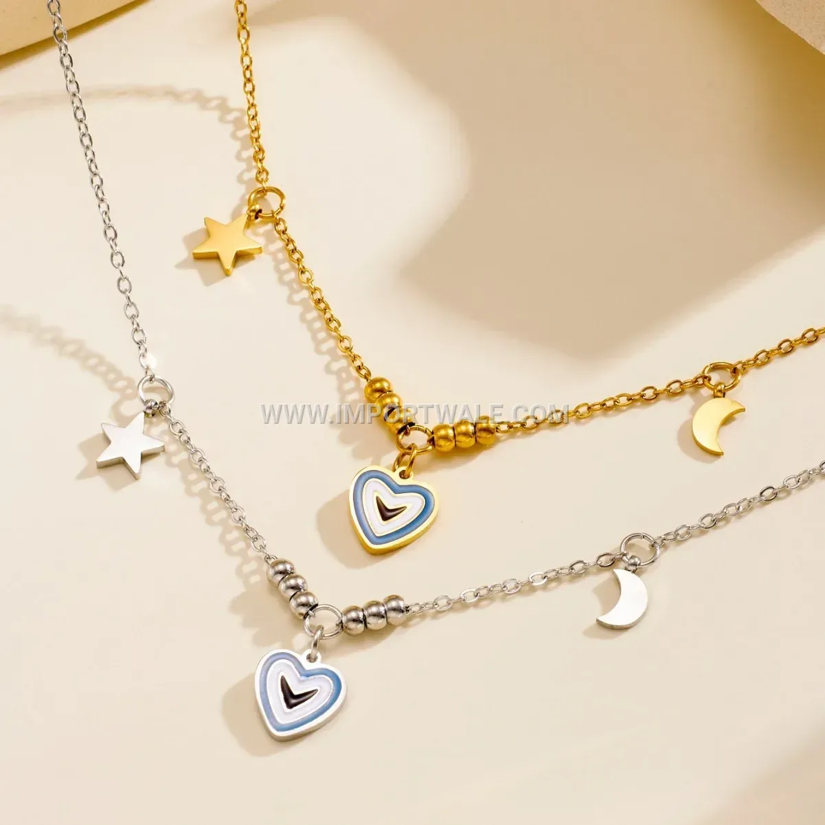 Minimalist Heart Charm Stainless Steel Anklet