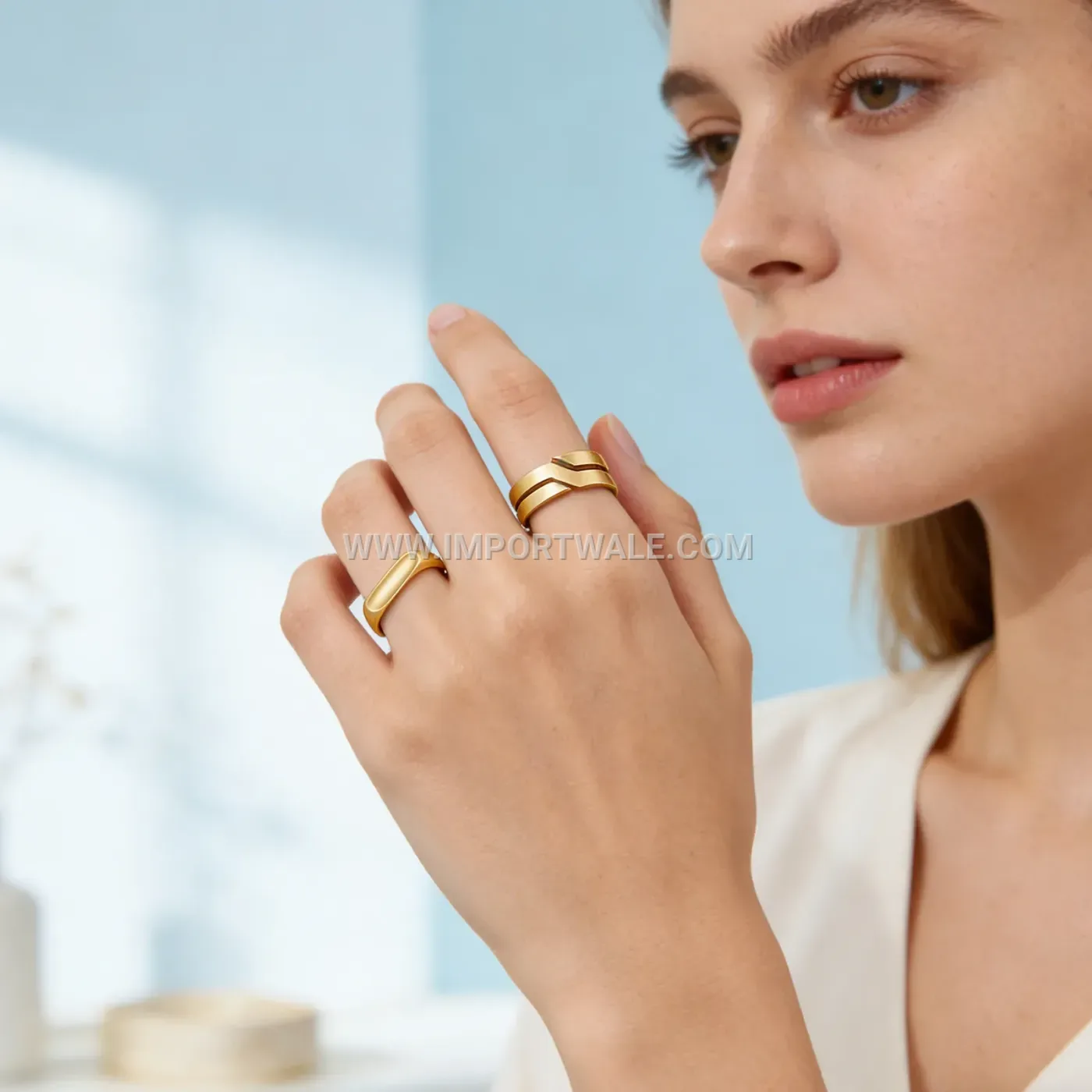 Classic 4mm Plain Cast Stainless Steel Band Ring