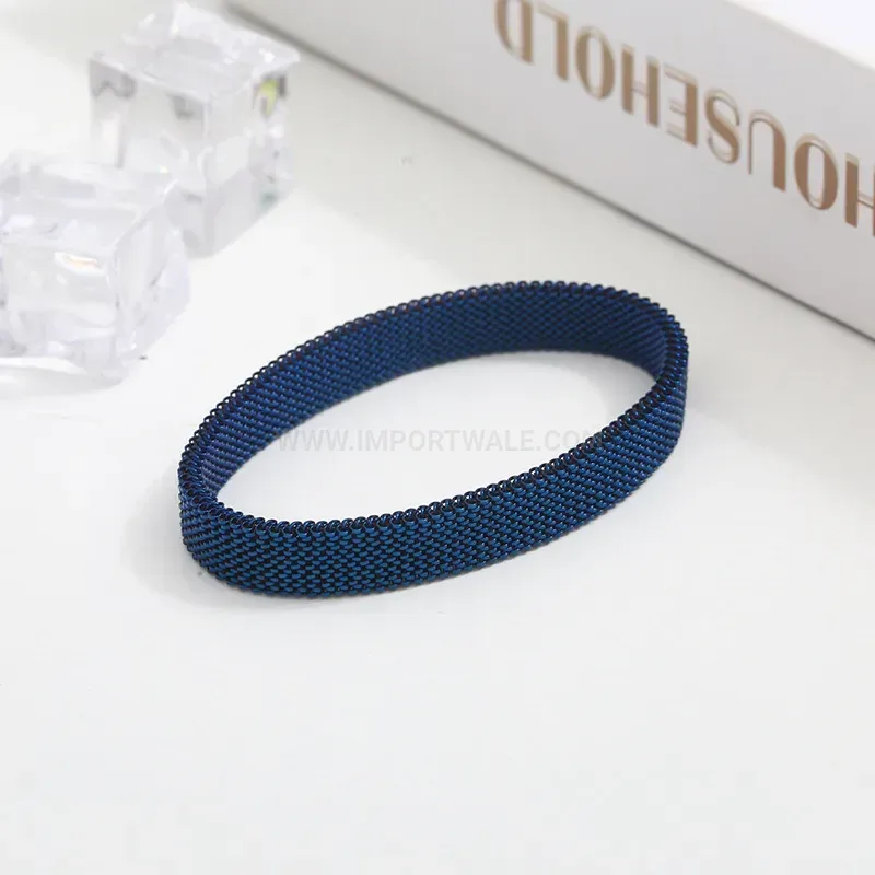 Premium Flexible Mesh Stainless Steel Stretch Bangle Bracelet