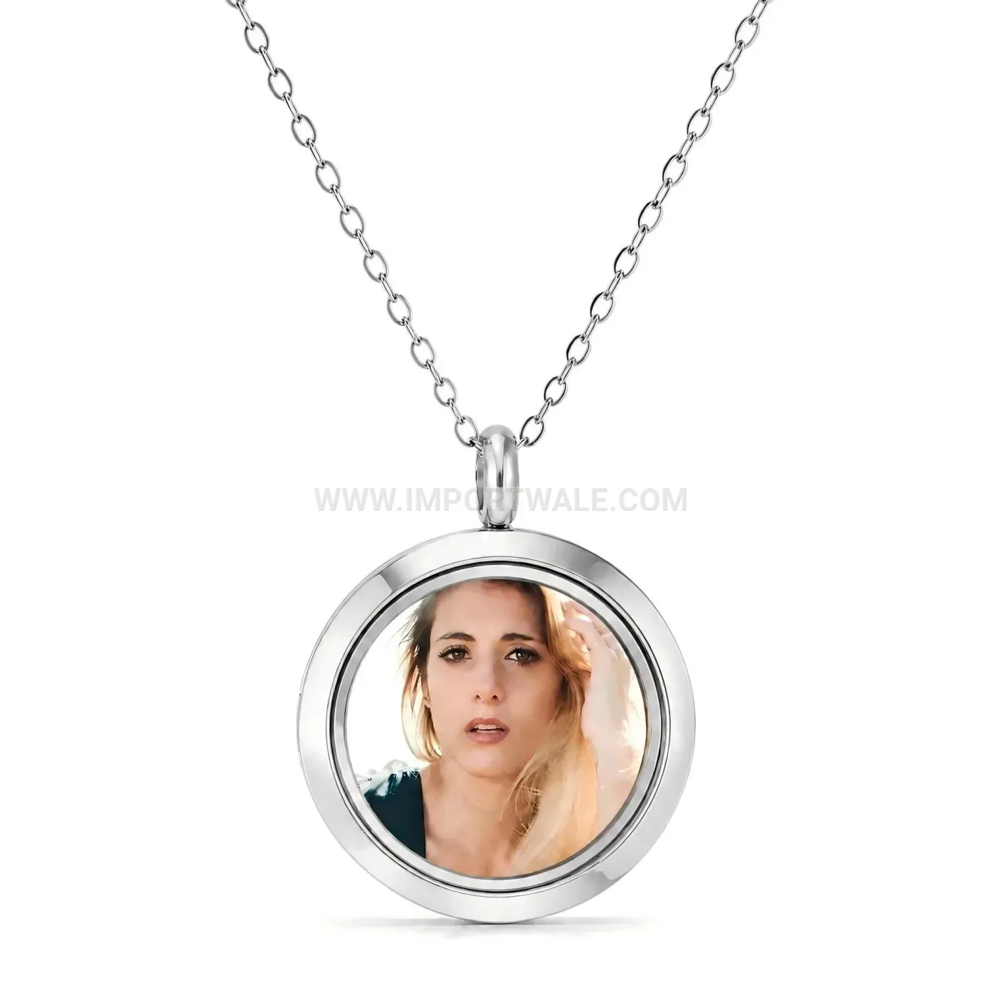 Clear Stainless Steel Urn Keepsake Pendant Necklace for Memorial Relics