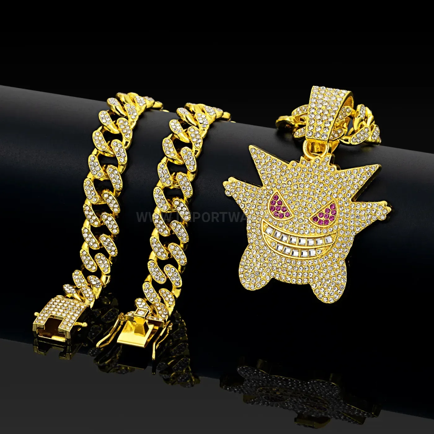 Iced Out Anime Character Alloy Hip Hop Pendant
