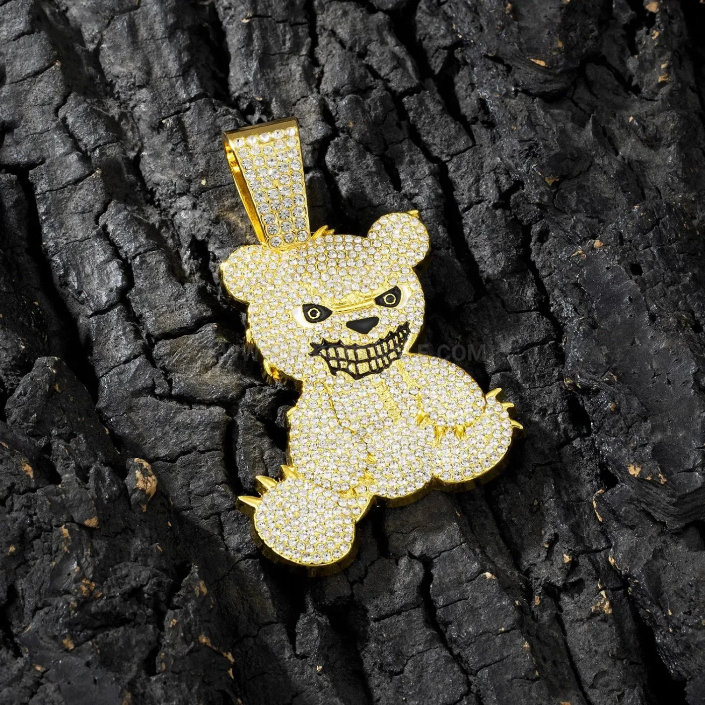 Grinning Panda Alloy Hip Hop Pendant Cuban Necklace