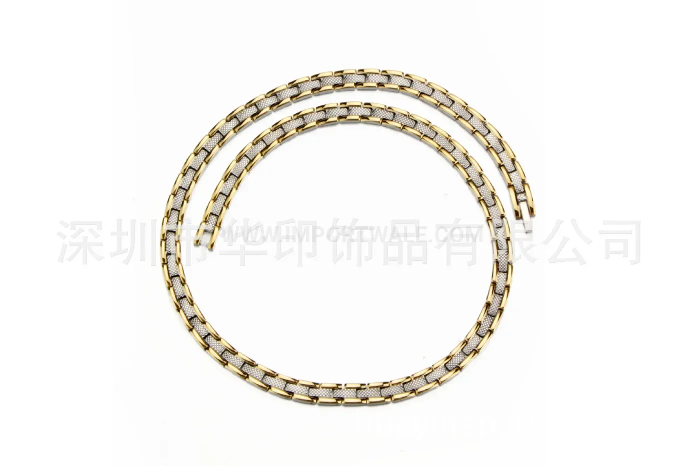Chic Titanium Bio Magnetic Chain Necklace With Inlaid Hematite