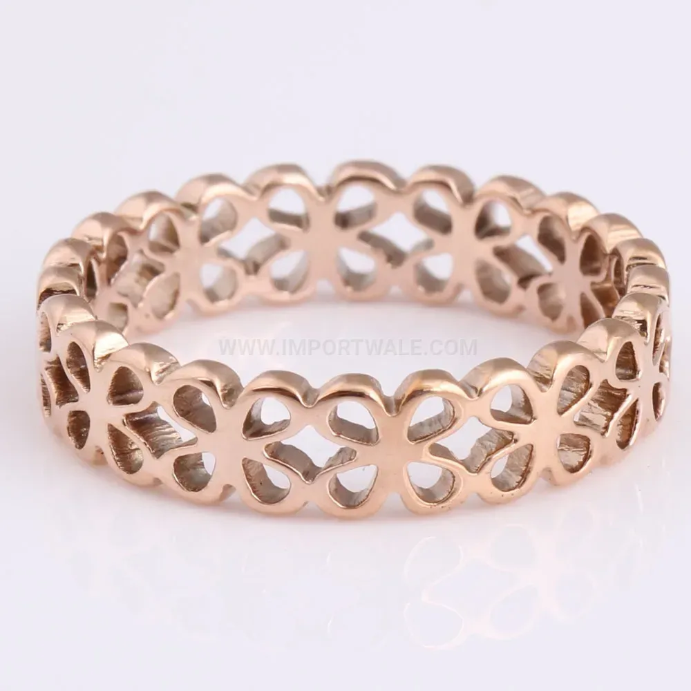 Premium Cutout Four Heart Stainless Steel Minimalist Ring