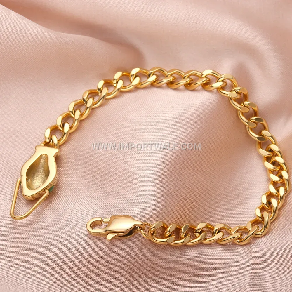 Vintage Gold Plated Snake Head Twisted Titanium Steel Bracelet