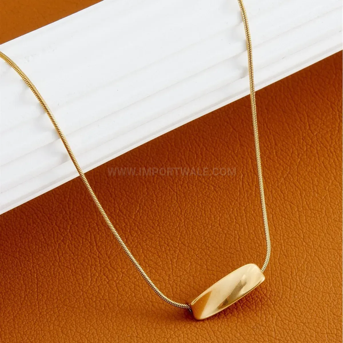 Bold Twisted Geometric Titanium Steel Pendant Necklace