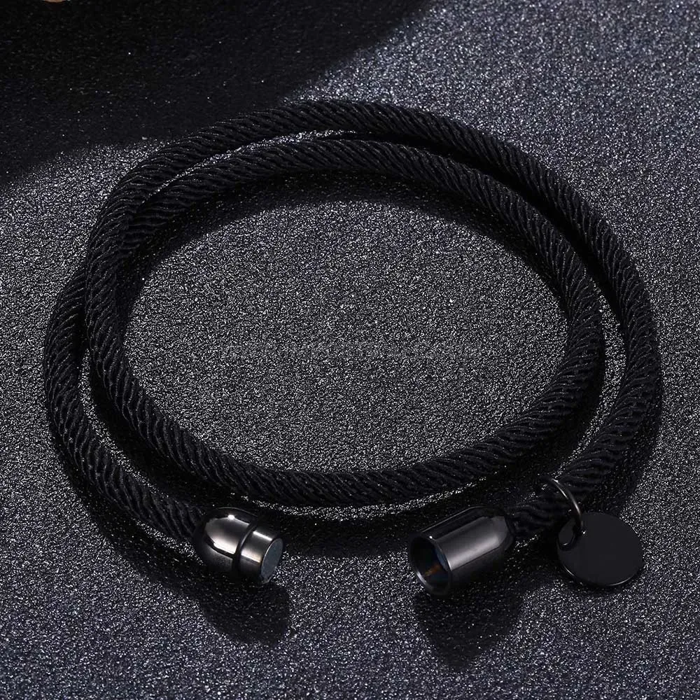 Dual Strand Milan Cord Stainless Steel Magnetic Clasp Bracelet