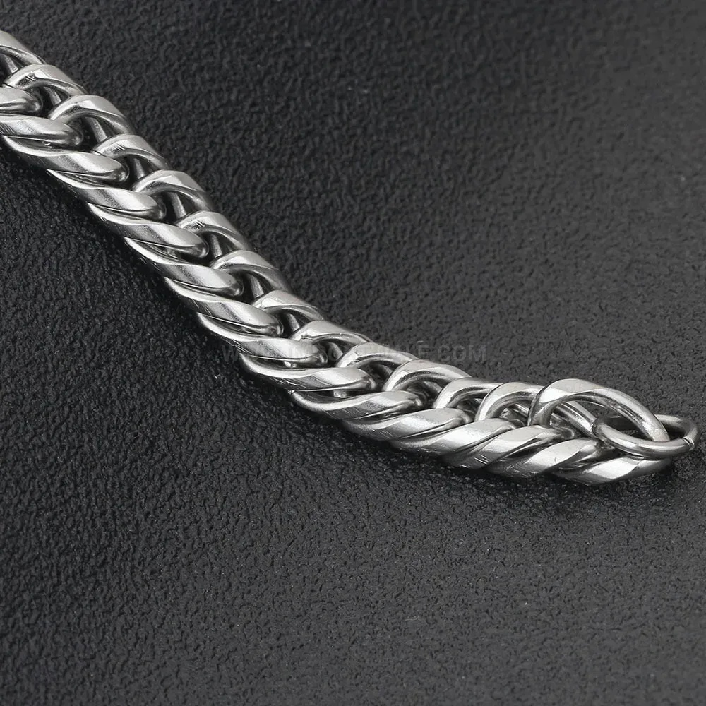 Sleek Cuban Snake Chain Stainless Steel Bracelet