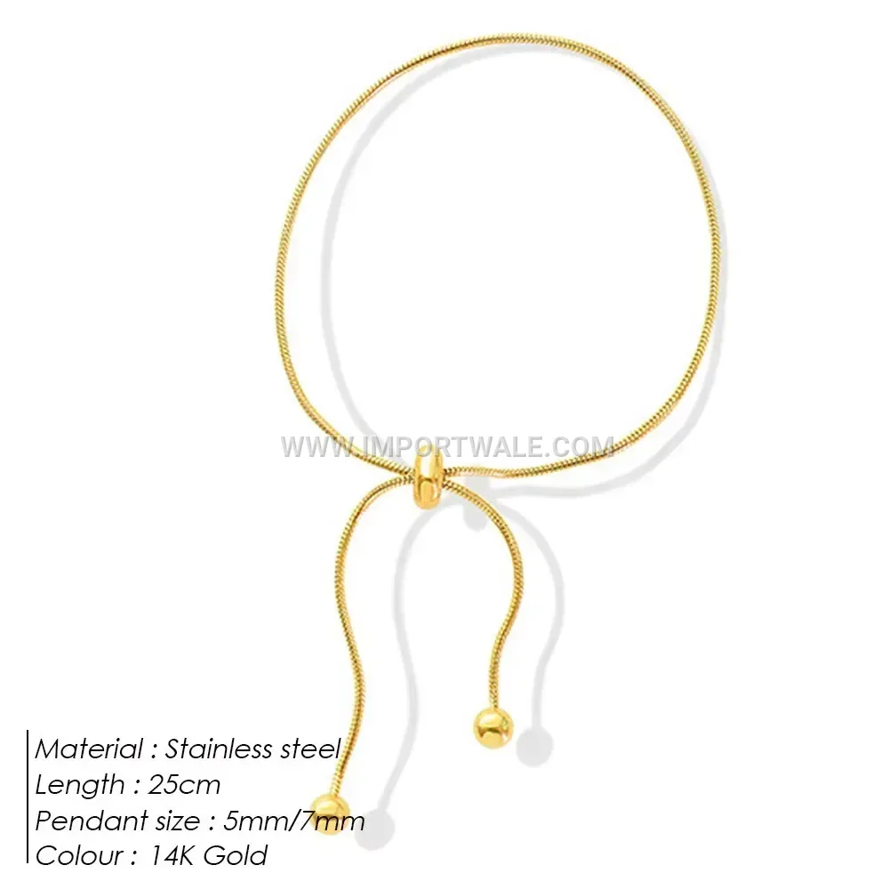 Adjustable Snake Bone Stainless Steel Clavicle Chain Necklace