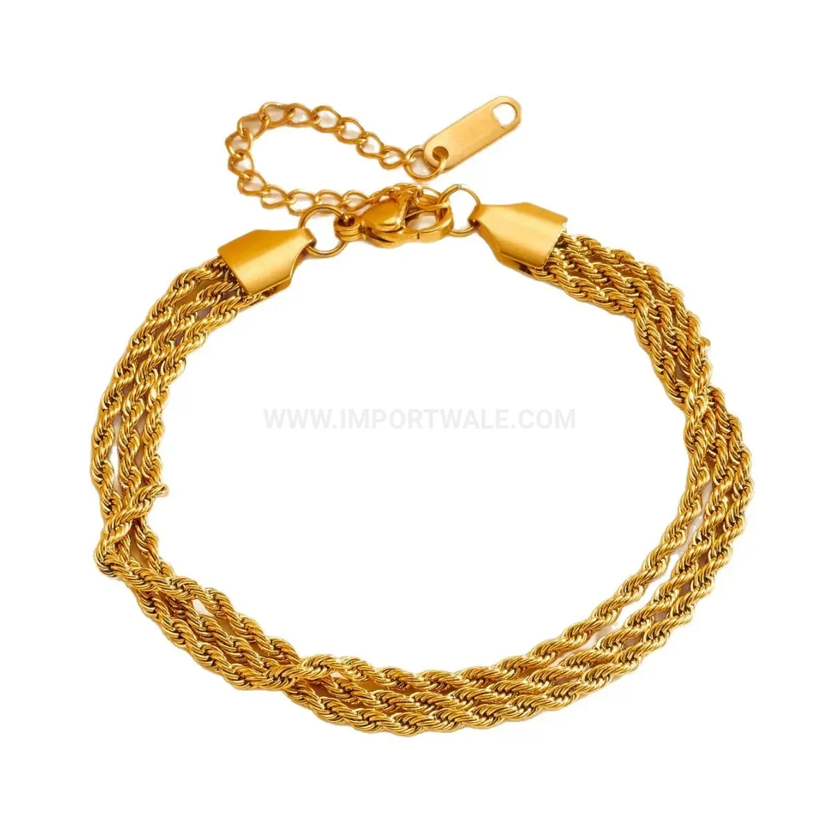Twisted Rope Chain Stainless Steel Minimalist Bracelet