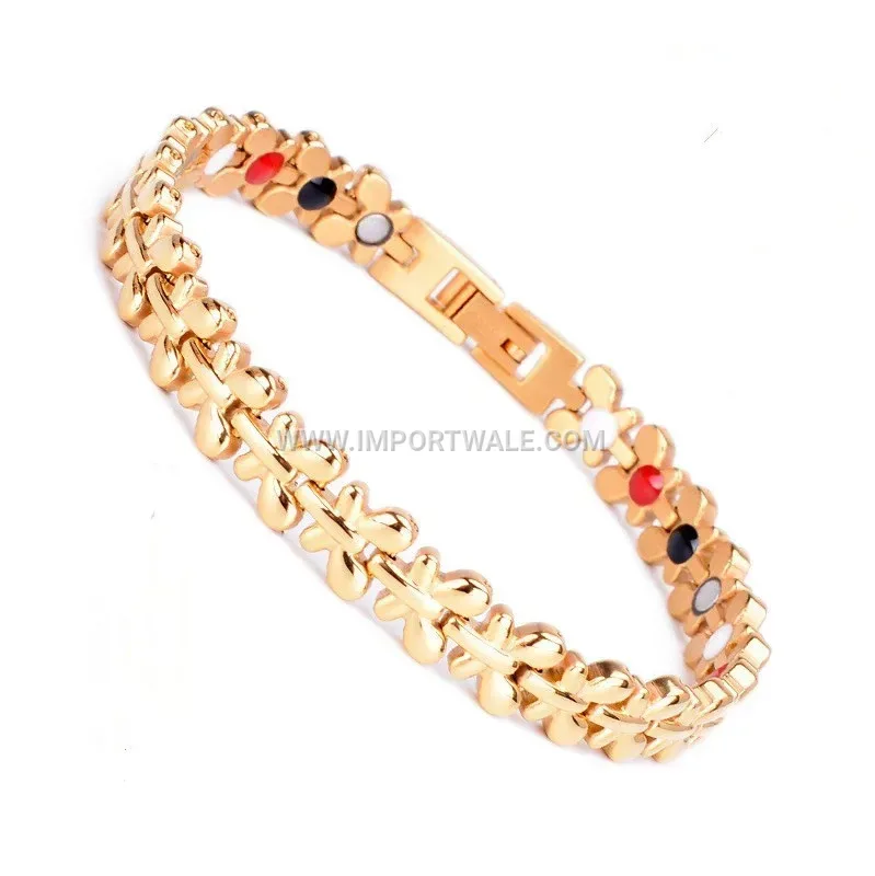 Women's Adjustable Butterfly Magnetic Titanium Steel Bracelet