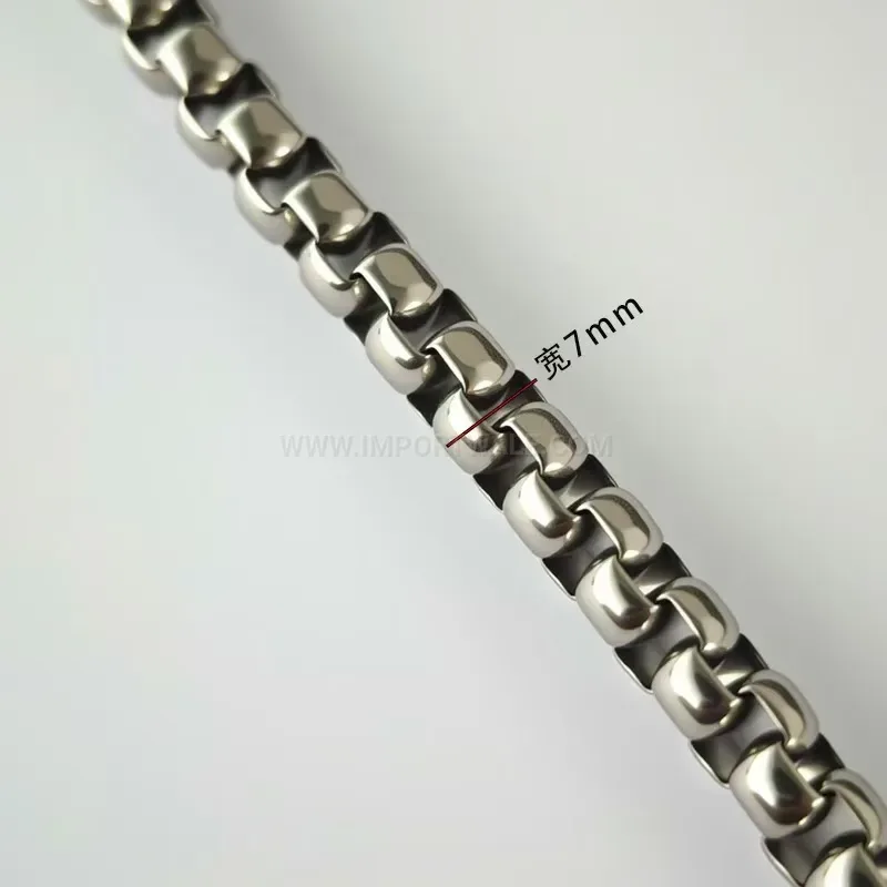Modern Polished Alloy Box Chain Component Collar Necklace