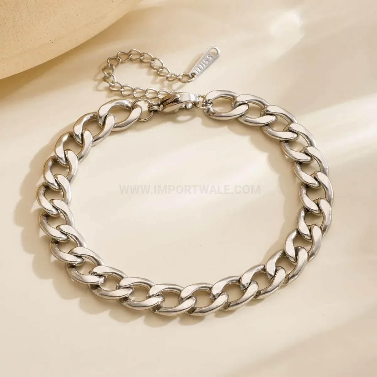 Unisex Stainless Steel Chunky Chain Link Statement Bracelet