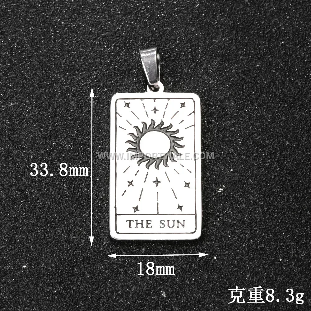 Men's Stainless Steel Geometric Line Art Hip Hop Pendant