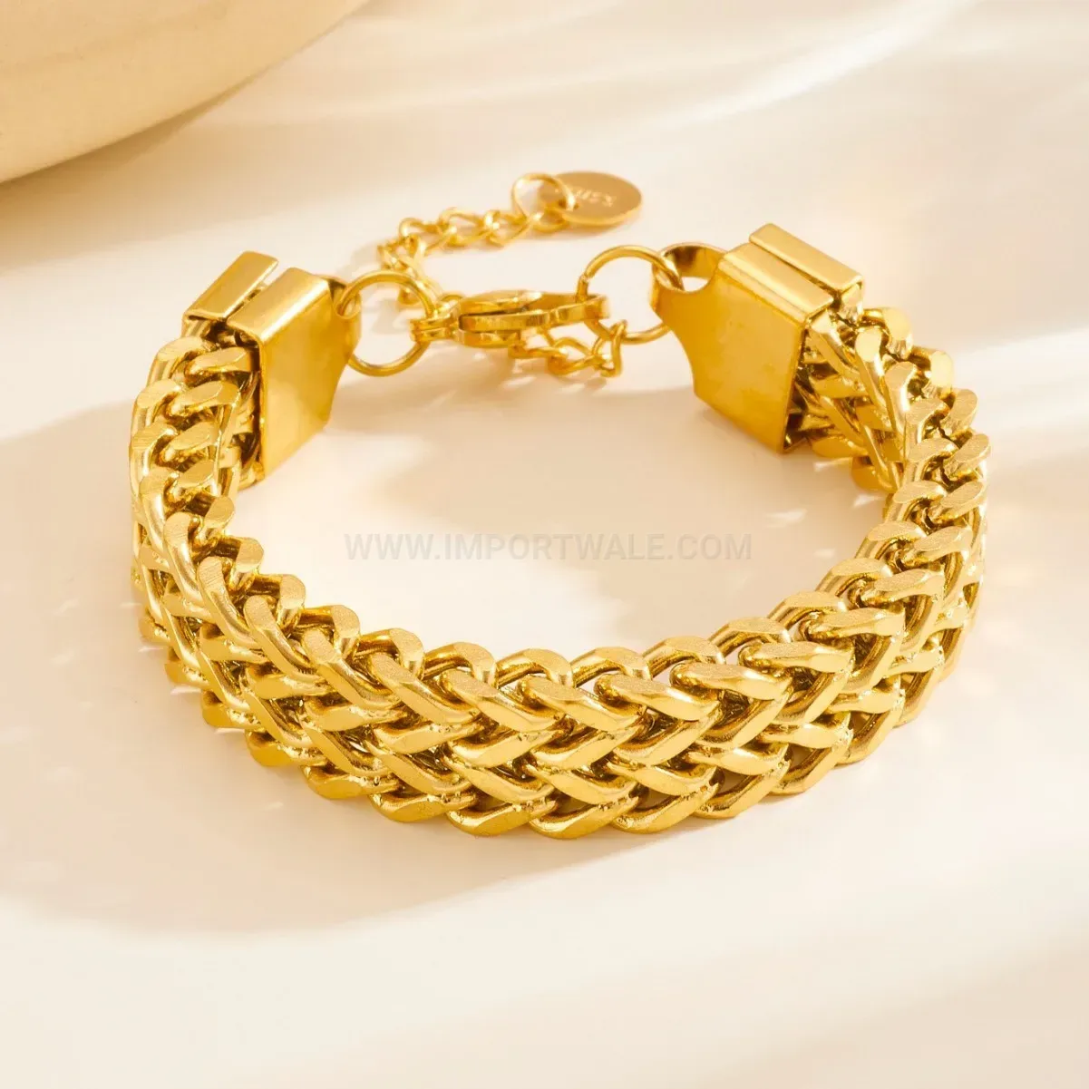 Twisted Rope Chain Stainless Steel Stacking Bracelet