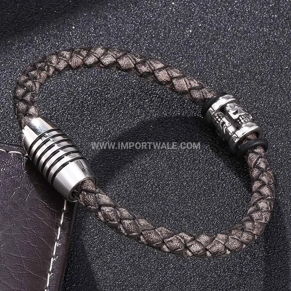 Stainless Steel Roman Numeral Crystal Bangle Bracelet