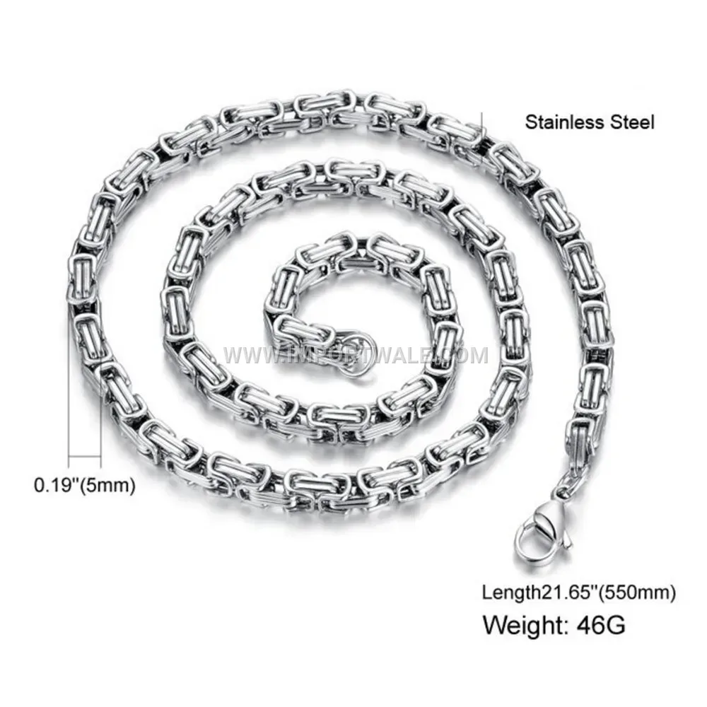 Men's Premium Stainless Steel Paperclip Link Chain Necklace