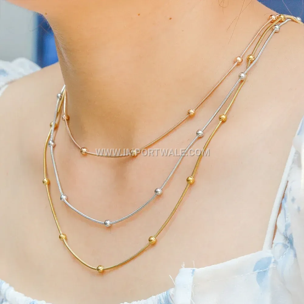 Sleek Geometric Link Chain Stainless Steel Pendant Necklace