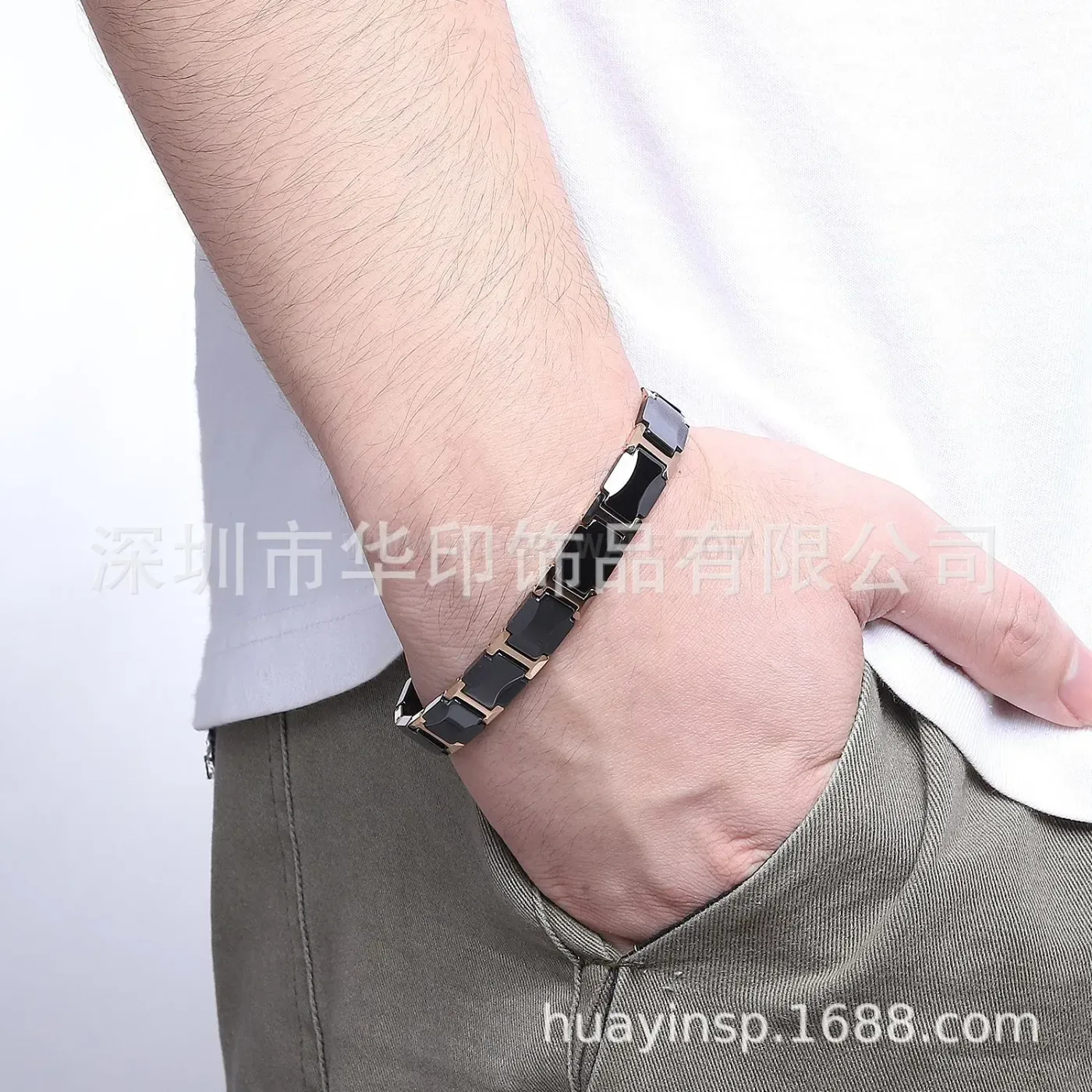 Ceramic and Tungsten Steel Bio Magnetic Bracelet