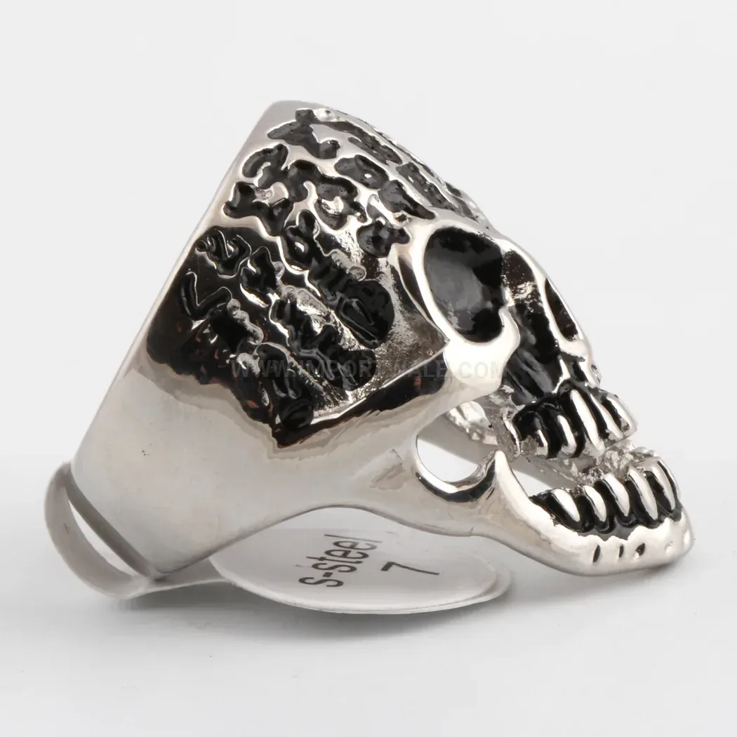 Premium Gothic Skull Stainless Steel Men Signet Ring