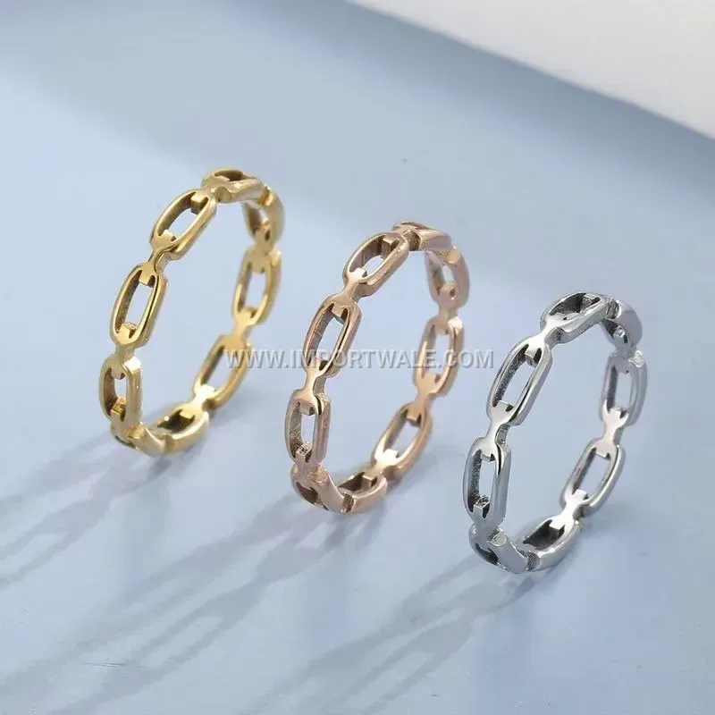 Delicate Cutout Chain Stainless Steel Band
