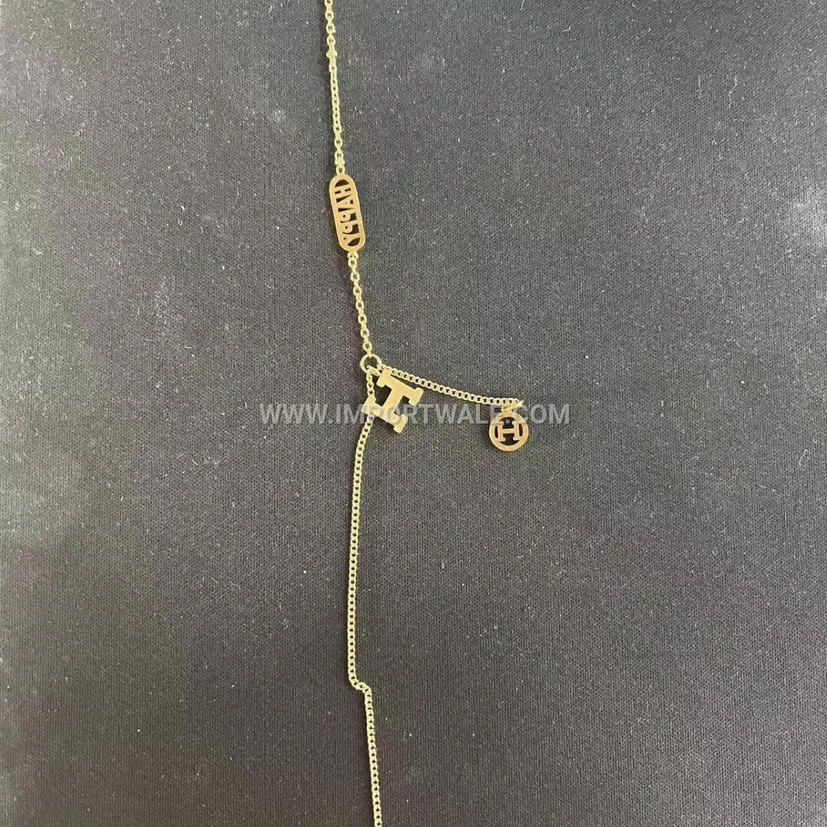18K Gold Plated Letter H Tassel Premium Anklet Anti Tarnish