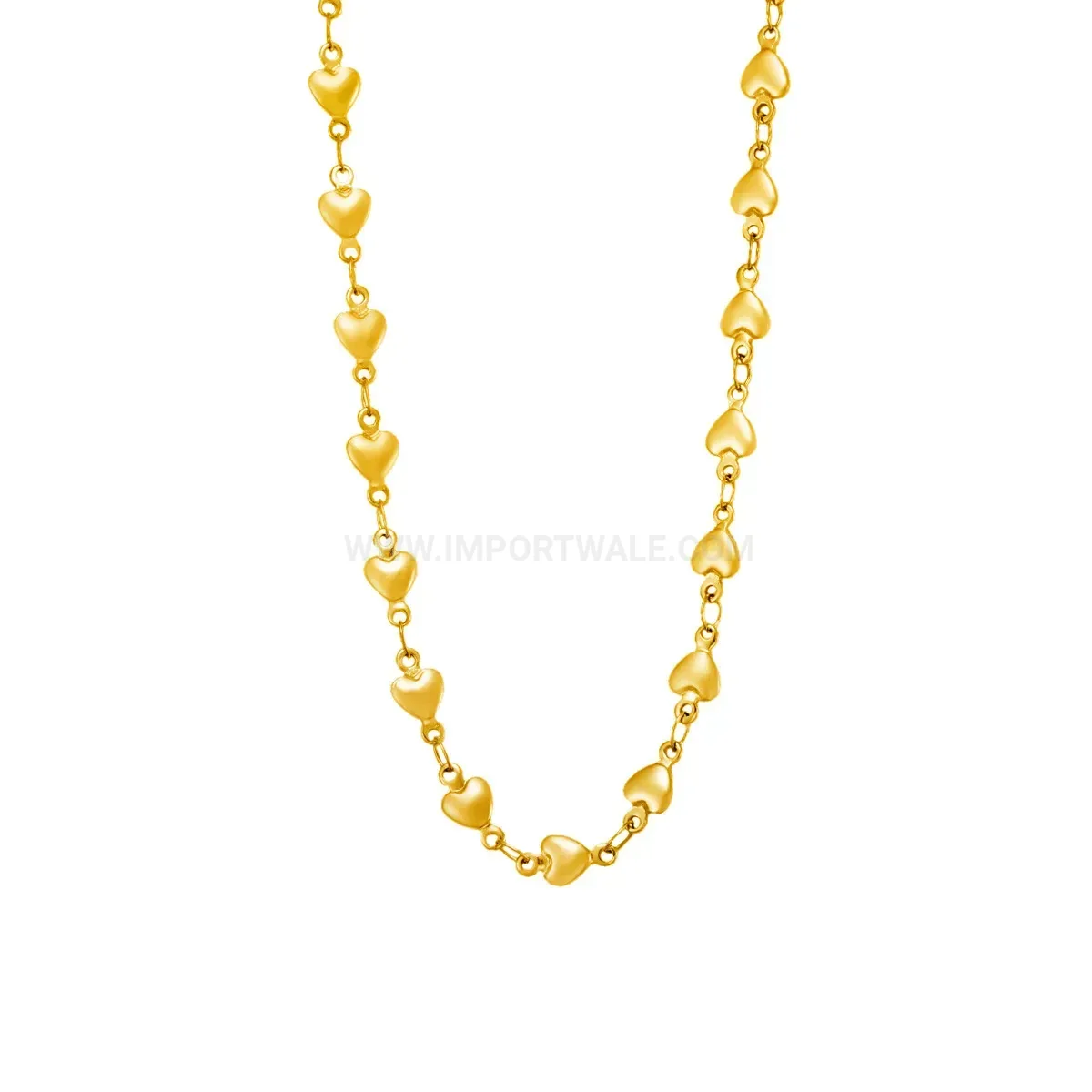 Stylish Stainless Steel Heart Charm Link Chain Jewelry Set
