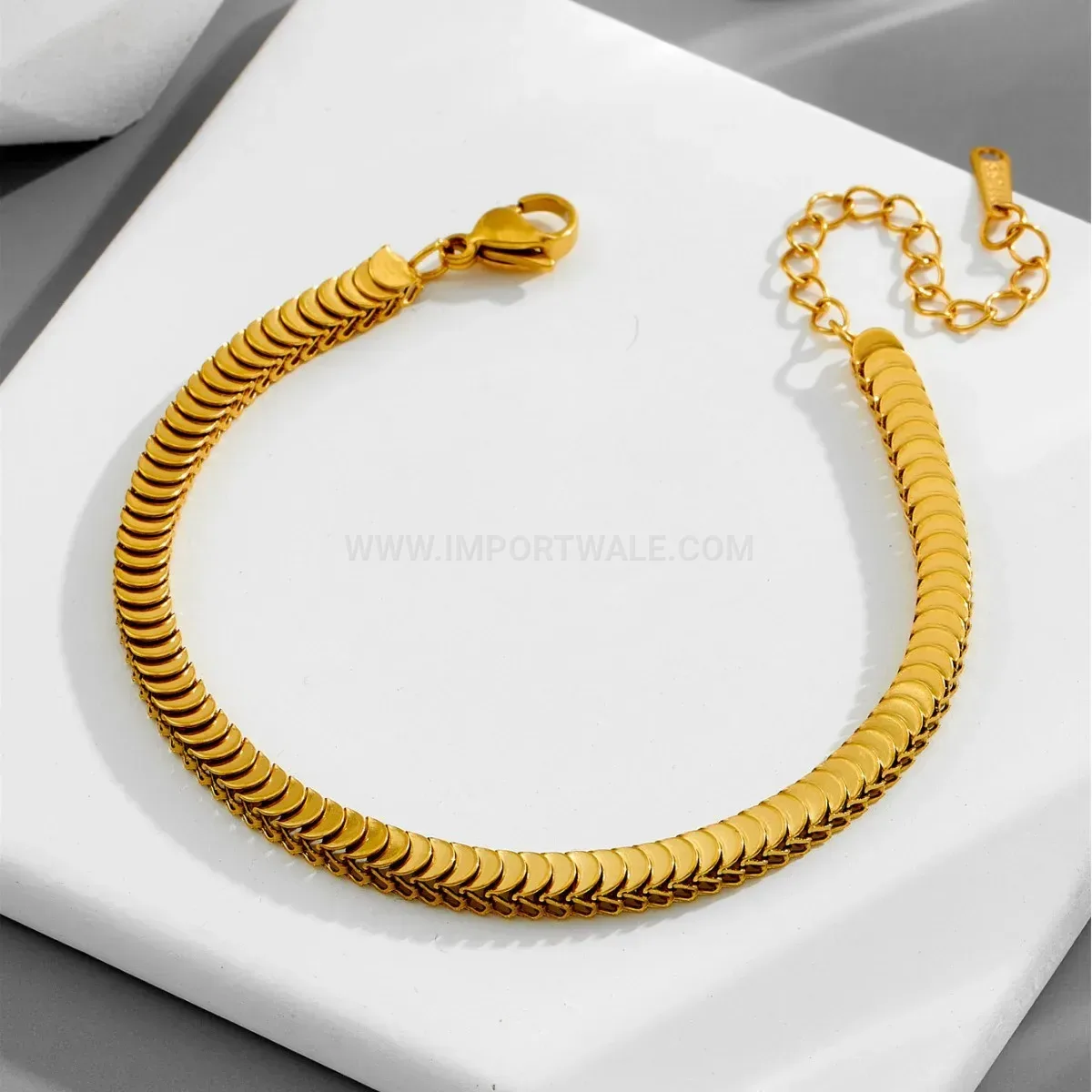 Stylish Layered Titanium Steel Snake Chain Fish Scale Bracelet