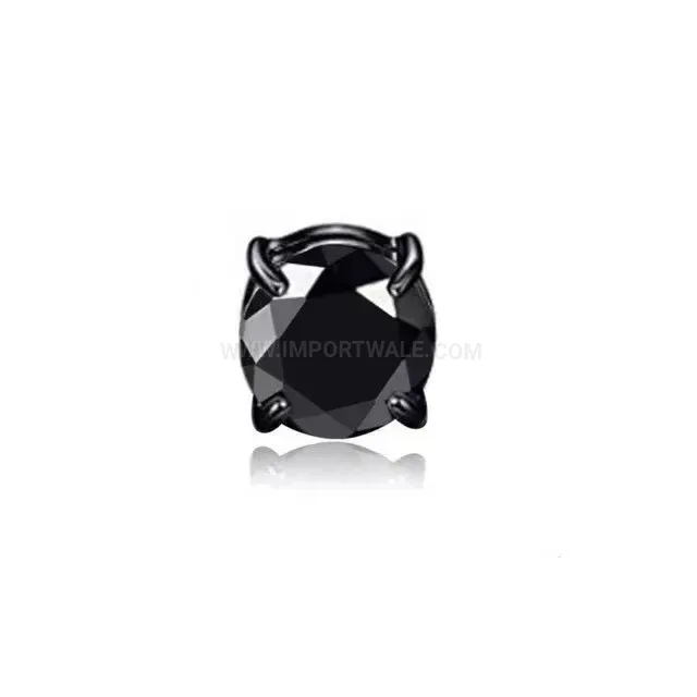Chic Non Pierced Zircon Magnetic Stainless Steel Stud Earrings