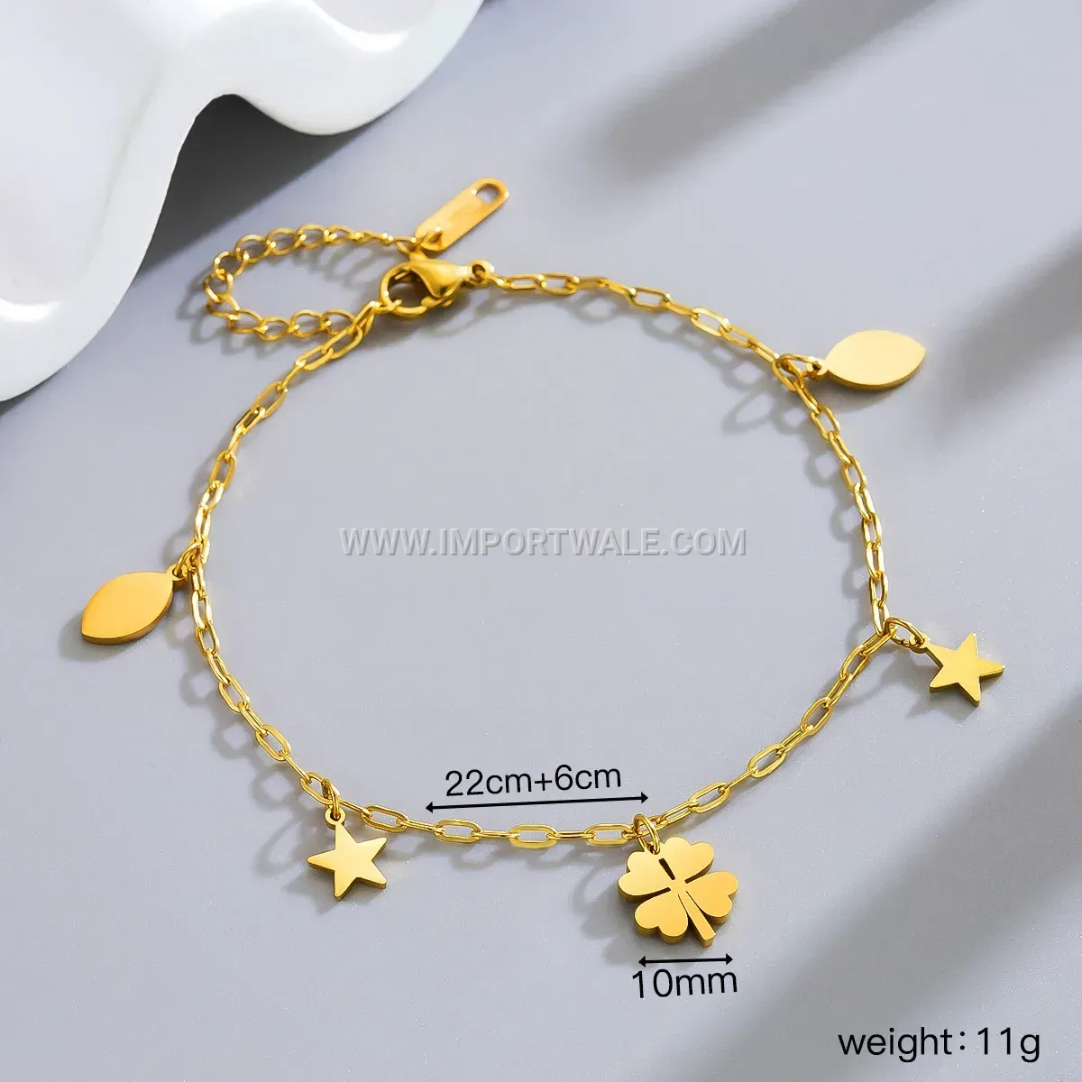 Gold Plated Bell Flower Premium Anklet Anti Tarnish