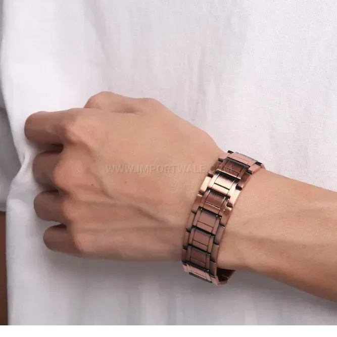 Chic Vintage Wide Copper Magnetic Therapy Bracelet