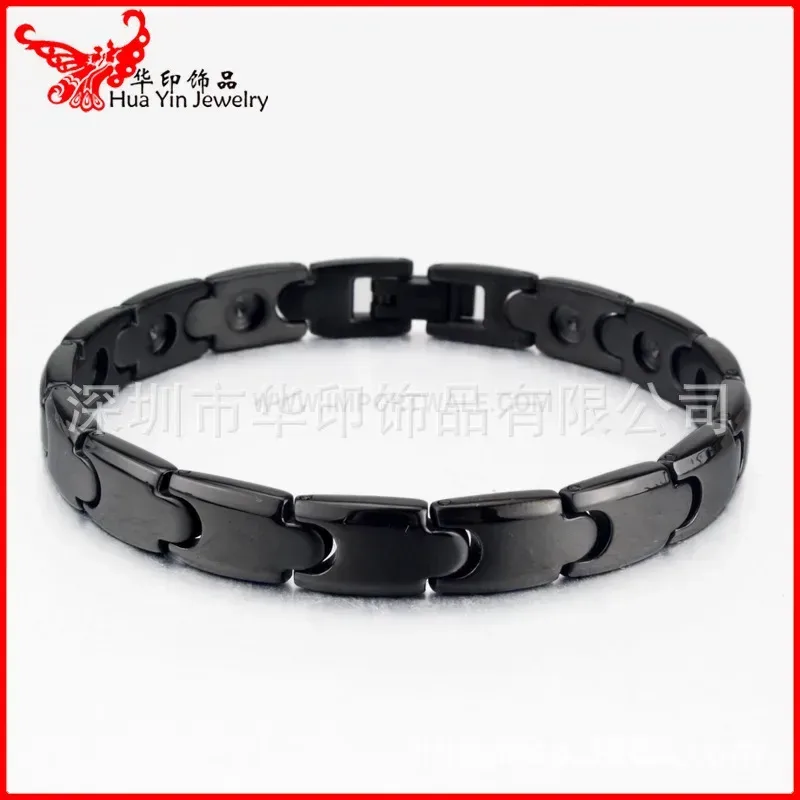 Modern Pure Titanium Bio Magnetic Germanium Link Bracelet
