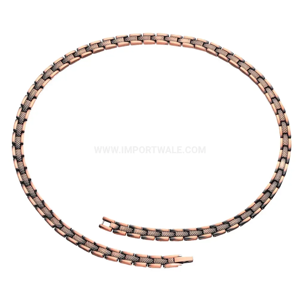 Elegant Woven Pure Copper Bio Energy Chain Necklace