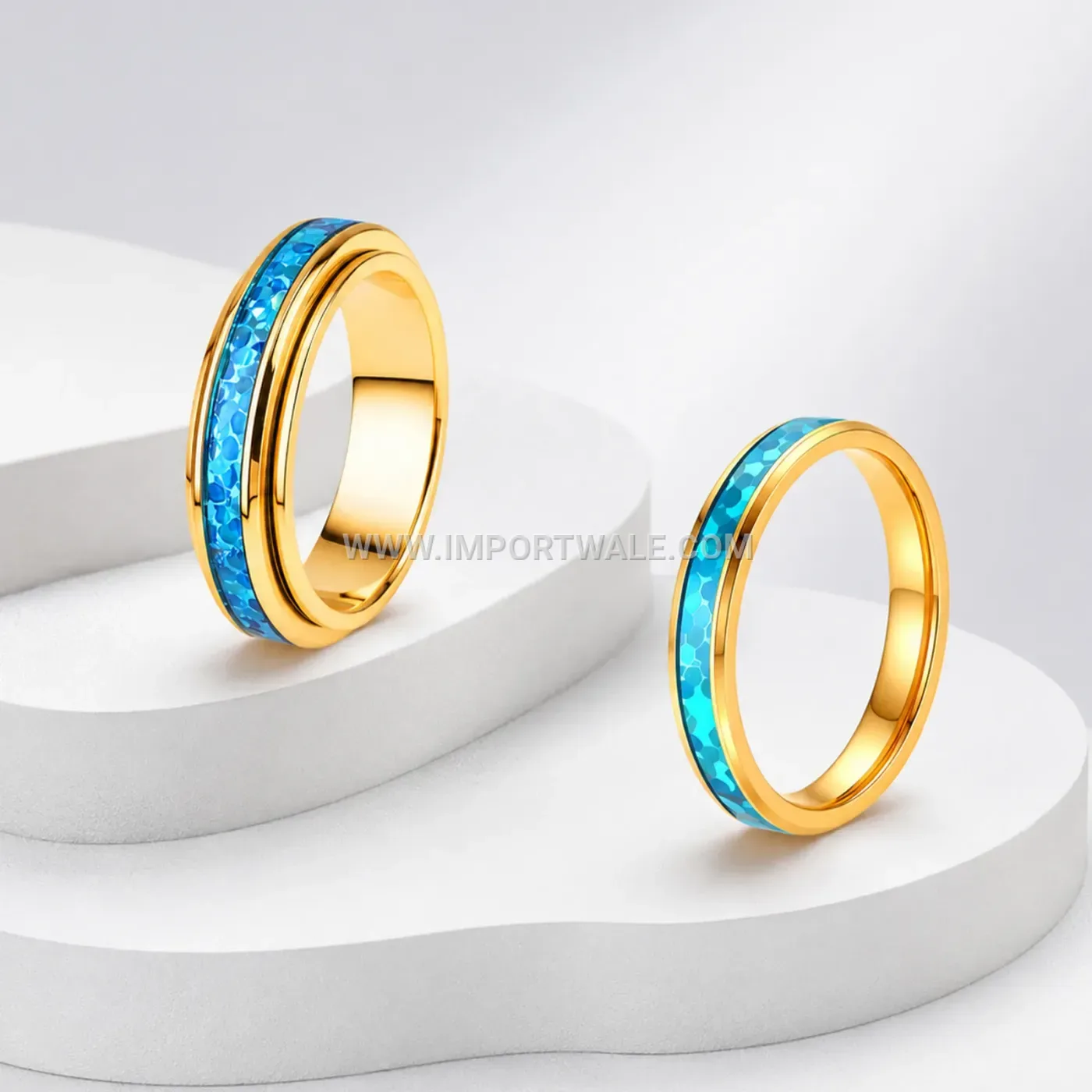 Minimalist Polished Stainless Steel Flat Top Ring