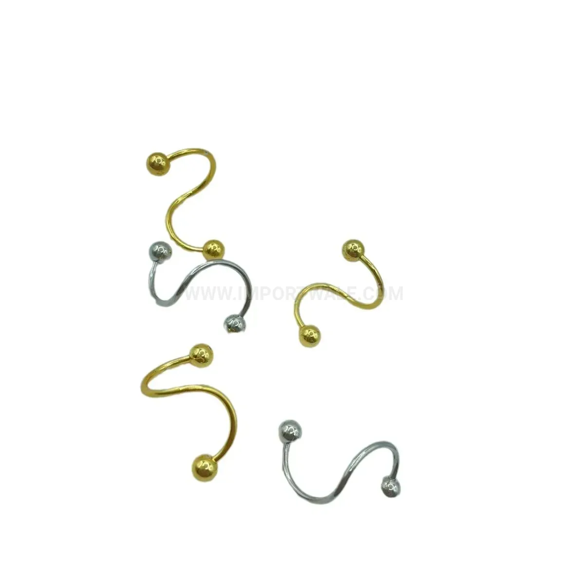 Trendy Vintage Stainless Steel S-Bar Piercing Earring Body Jewelry